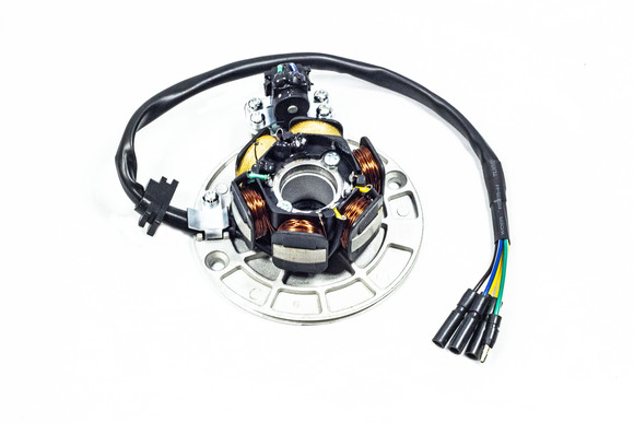 Статор генератора с катушкой освещения KAYO двиг. YX140 см3 CN pitbikemarket.ru
