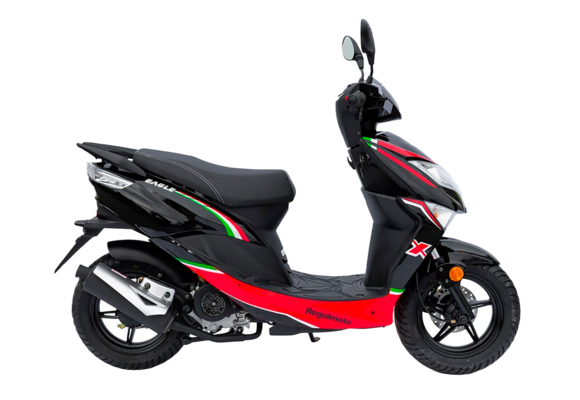 Скутер Regulmoto EAGLE 50 (LJ50QT-3L), Черный/красный pitbikemarket.ru