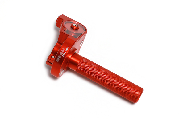 Ручка газа для эндуро мотоцикла и питбайка в сборе алюминиевая CNC оранжевая OTOM pitbikemarket.ru