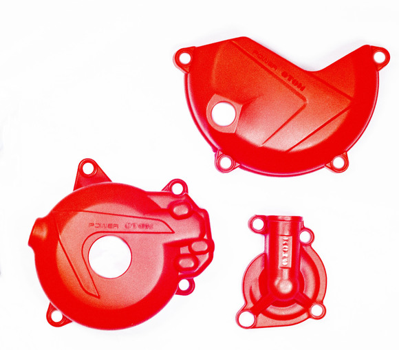 Защита крышек двигателя 177MM (NC250) красные OTOM ZS pitbikemarket.ru