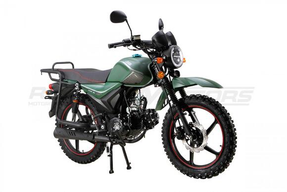 Мопед ROCKOT ALPHA OFFROAD M-11 LUX+ (LED) (зеленый матовый) pitbikemarket.ru
